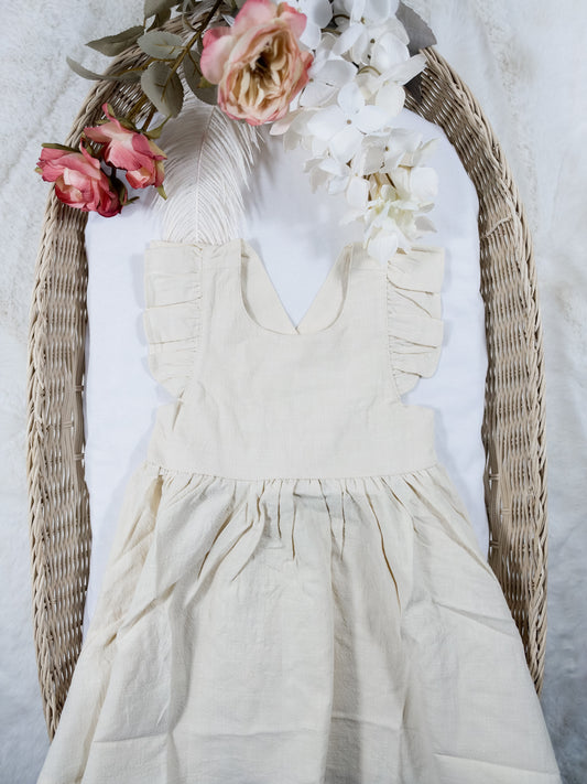 Yellow Cream Ruffle Dress π€