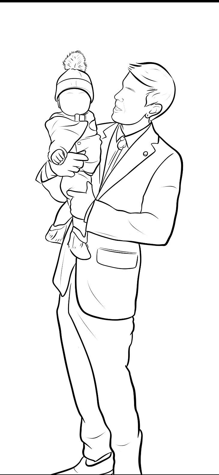 Custom Portrait Dad T-Shirt