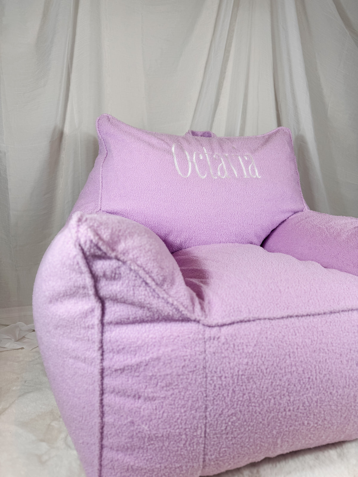Personalised Teddy Fleece & Corduroy Bean Bag Chair