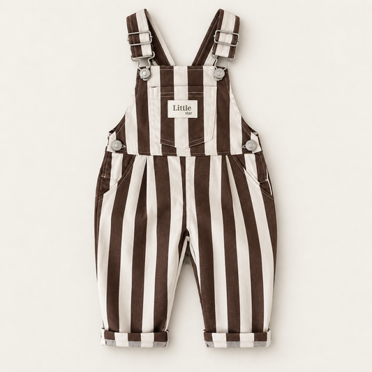 Little Star Stripe Overalls 🤎⭐
