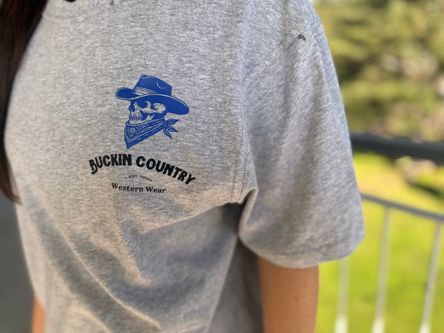 Buckin Country Skeleton Tshirt