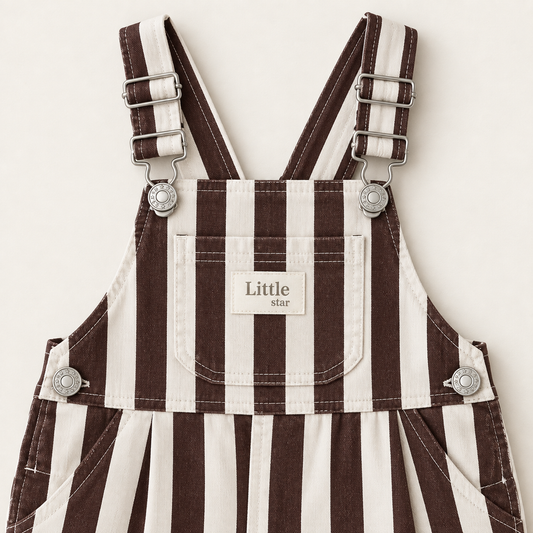 Little Star Stripe Overalls 🤎⭐
