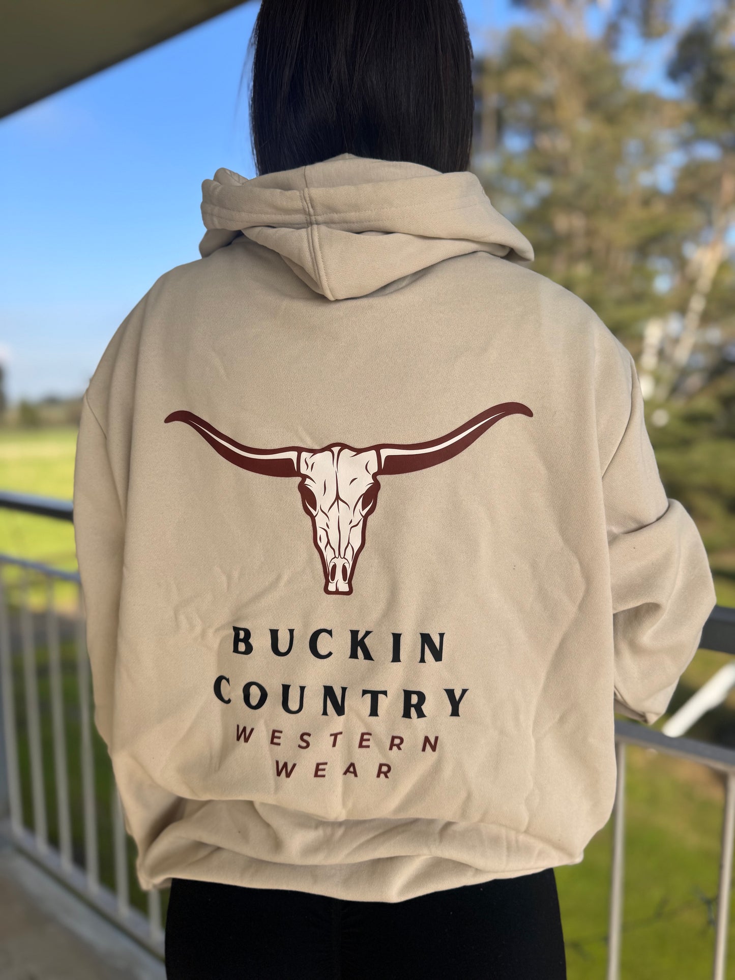 Cow Skull Buckin Country