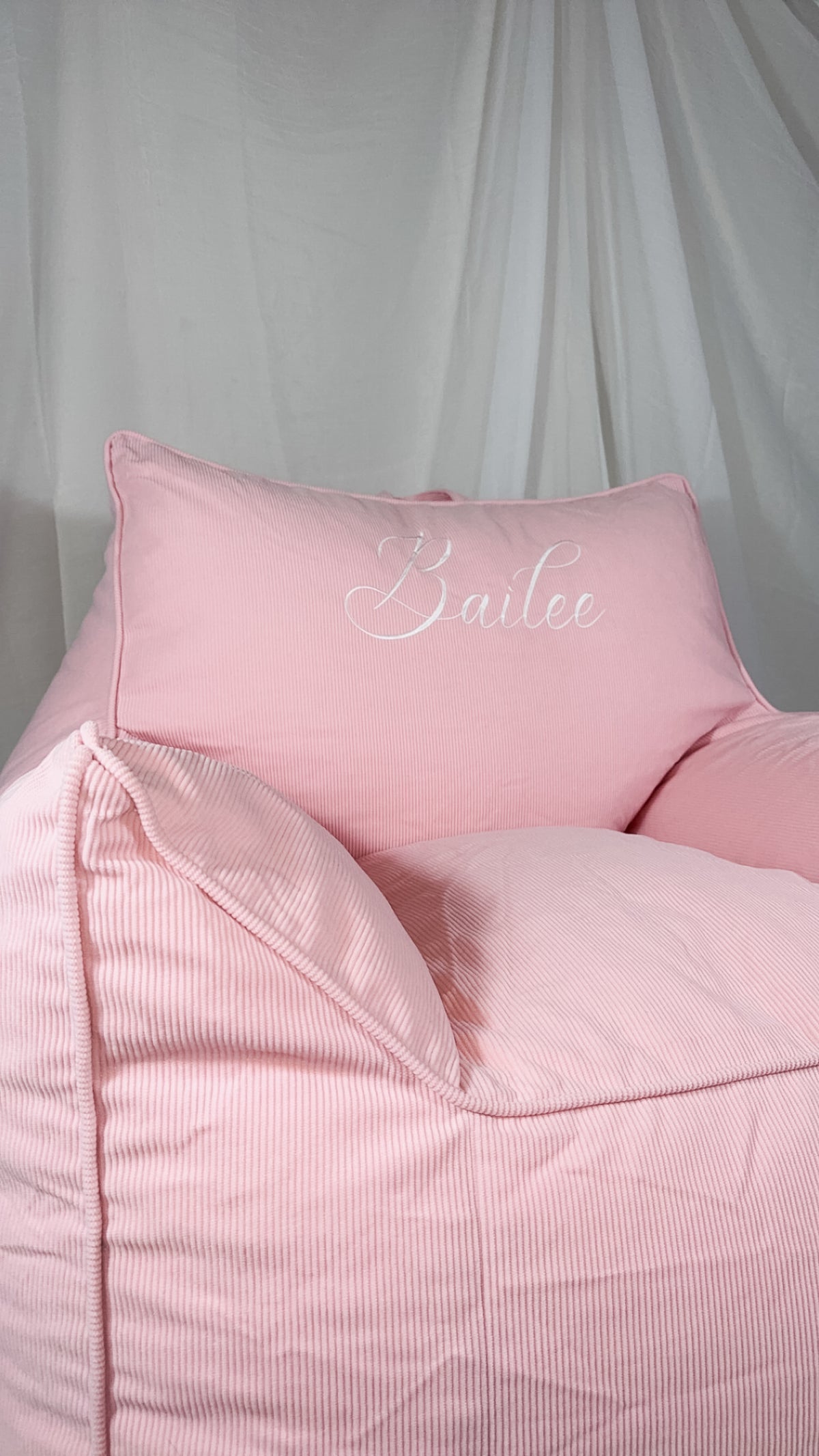 Personalised Teddy Fleece & Corduroy Bean Bag Chair