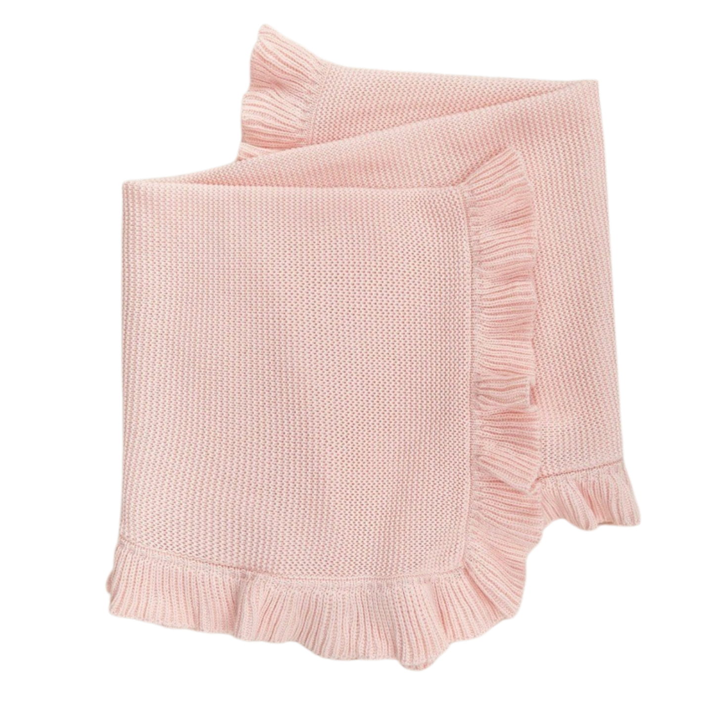 🤍 Ruffle Edge Knitted Blanket 🤍