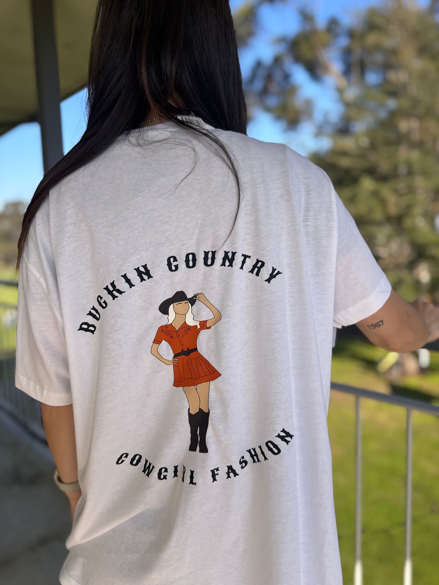 Buckin Country Cowgirl Tshirt