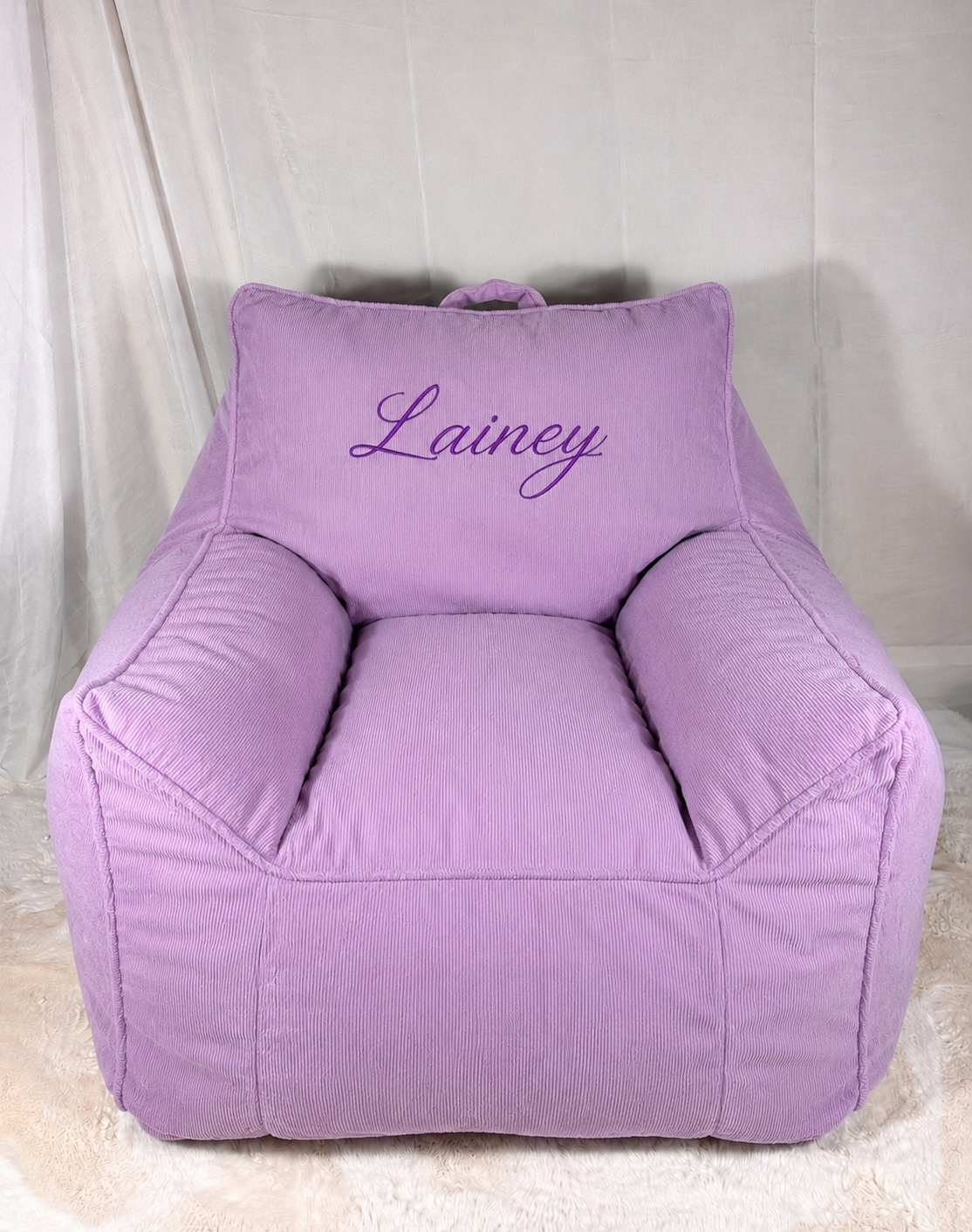 Personalised Teddy Fleece & Corduroy Bean Bag Chair