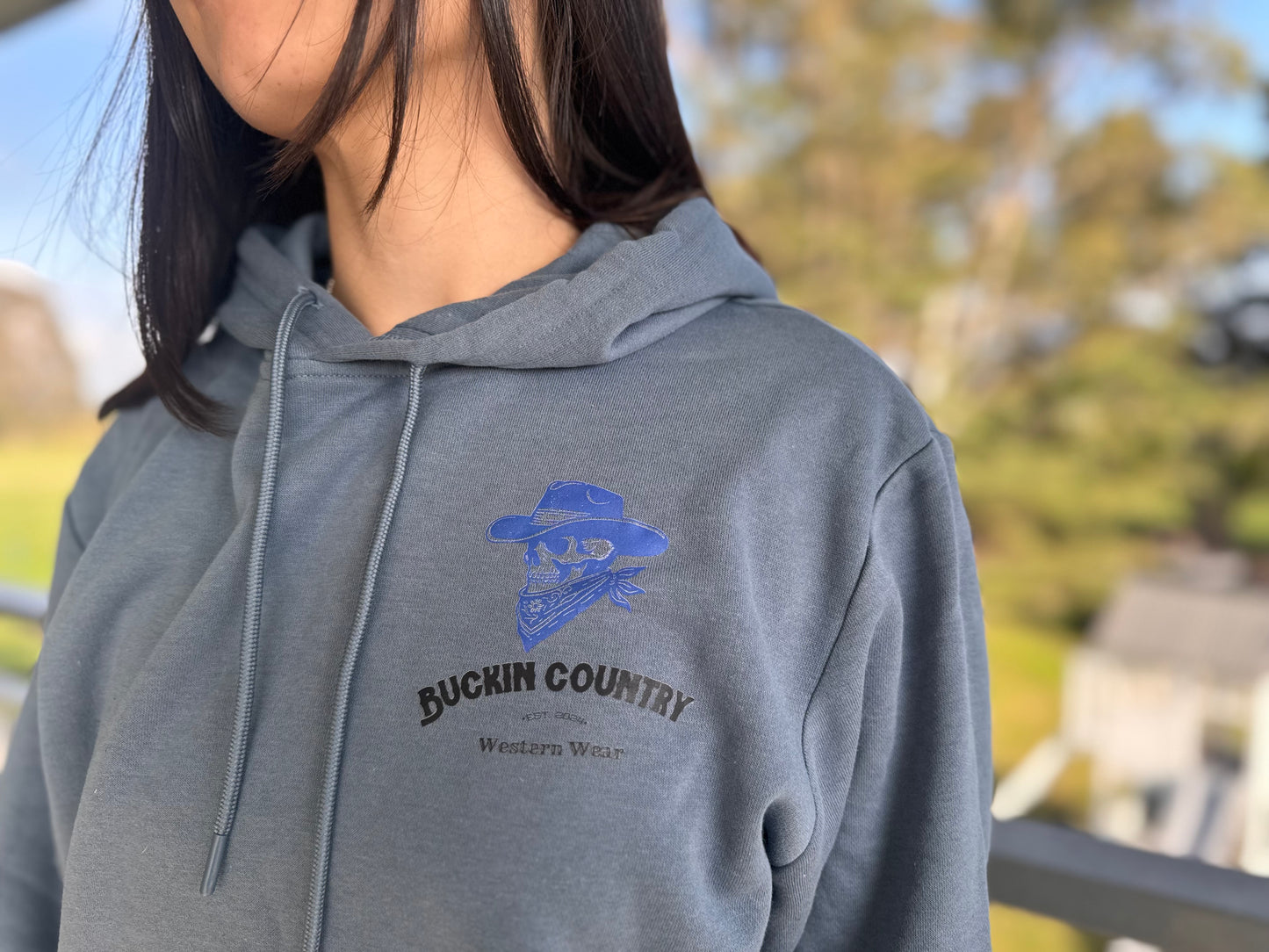 Blue Skeleton Buckin Country