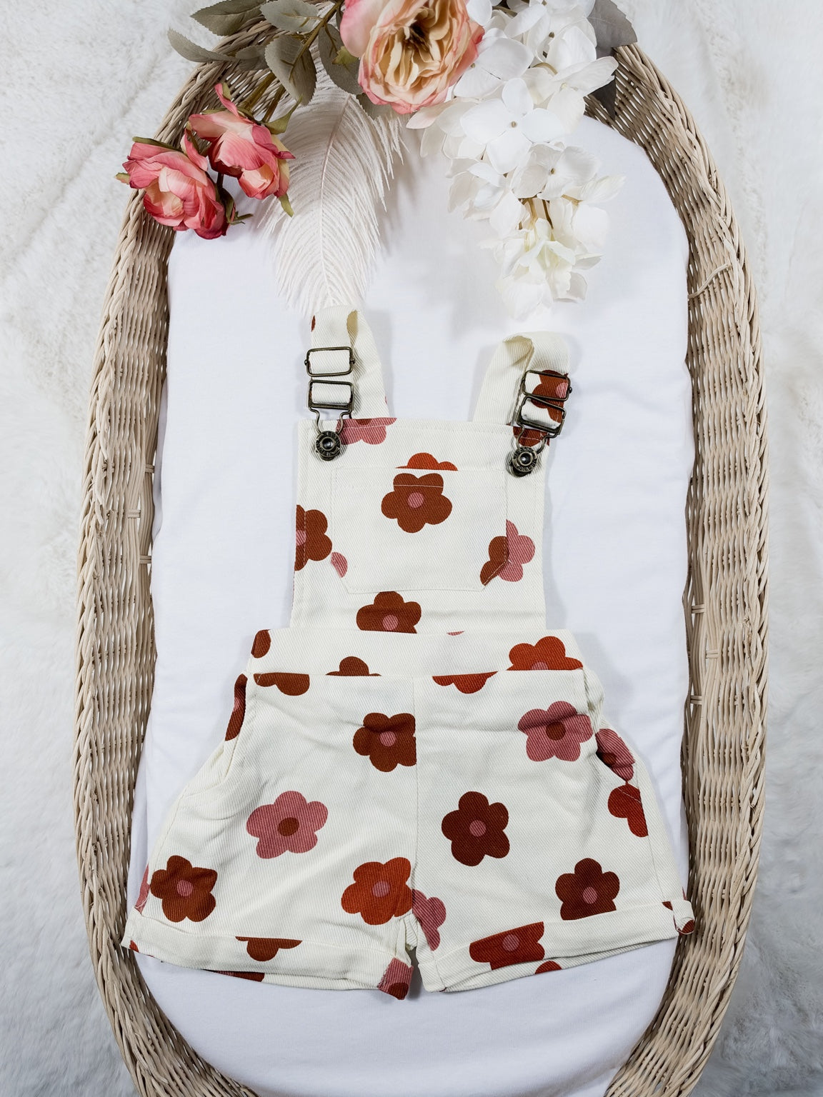 Retro Bloom Short Overalls