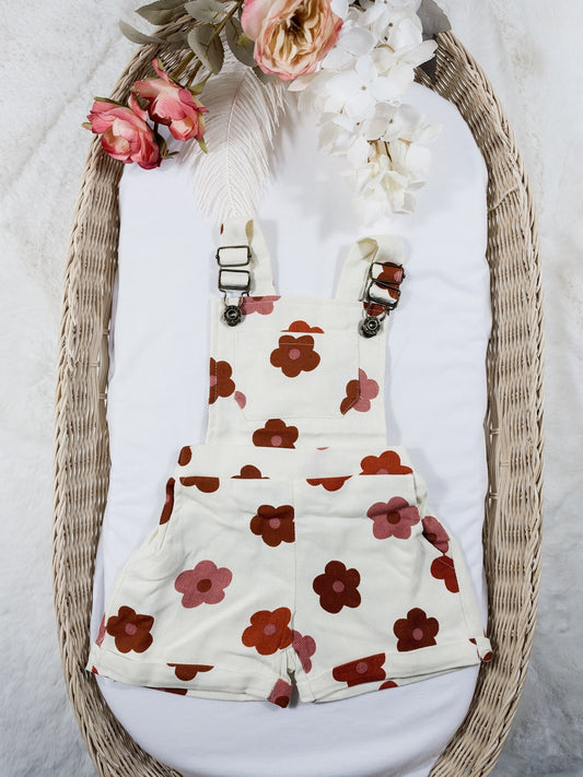 Retro Bloom Short Overalls