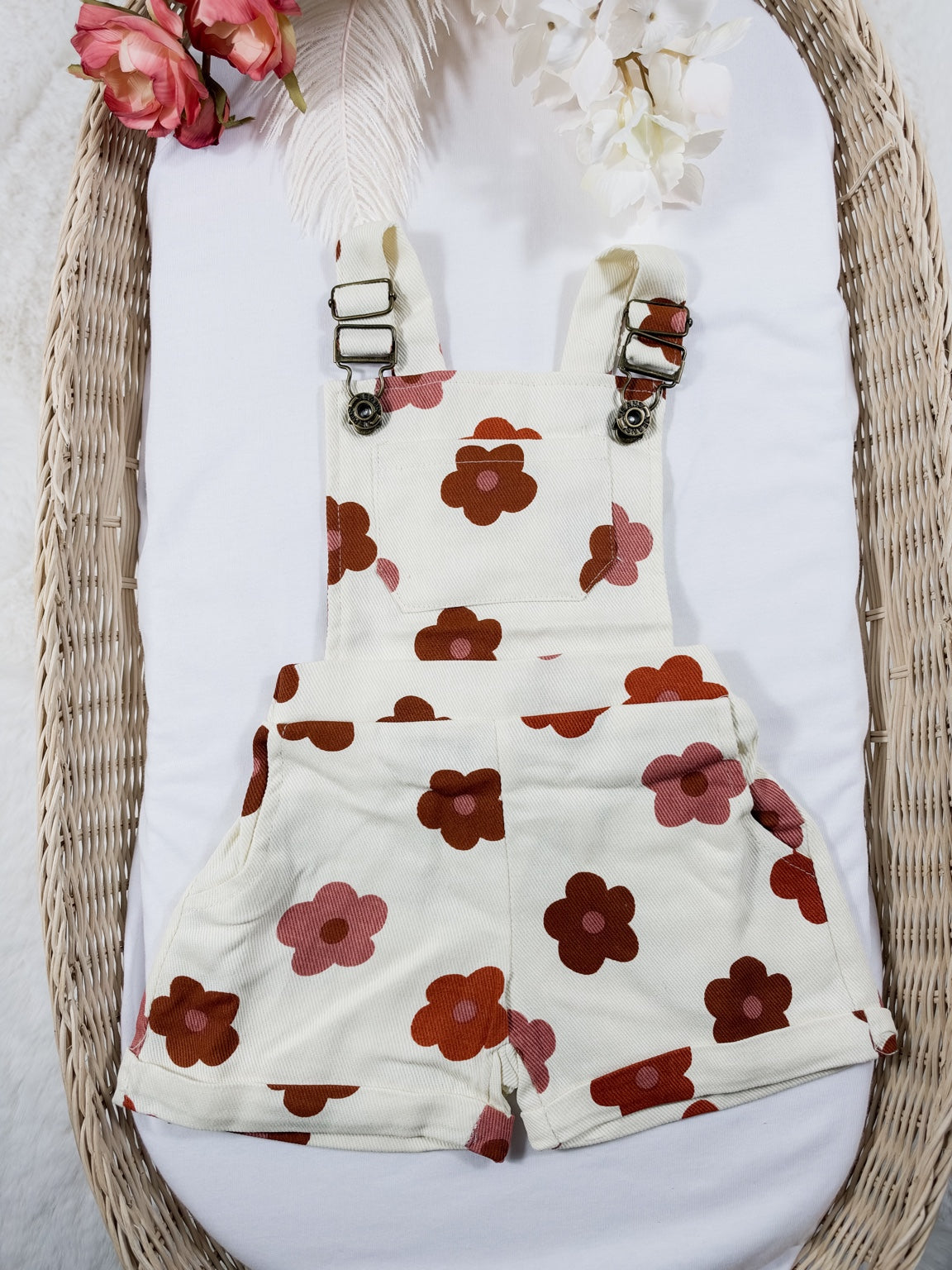 Retro Bloom Short Overalls