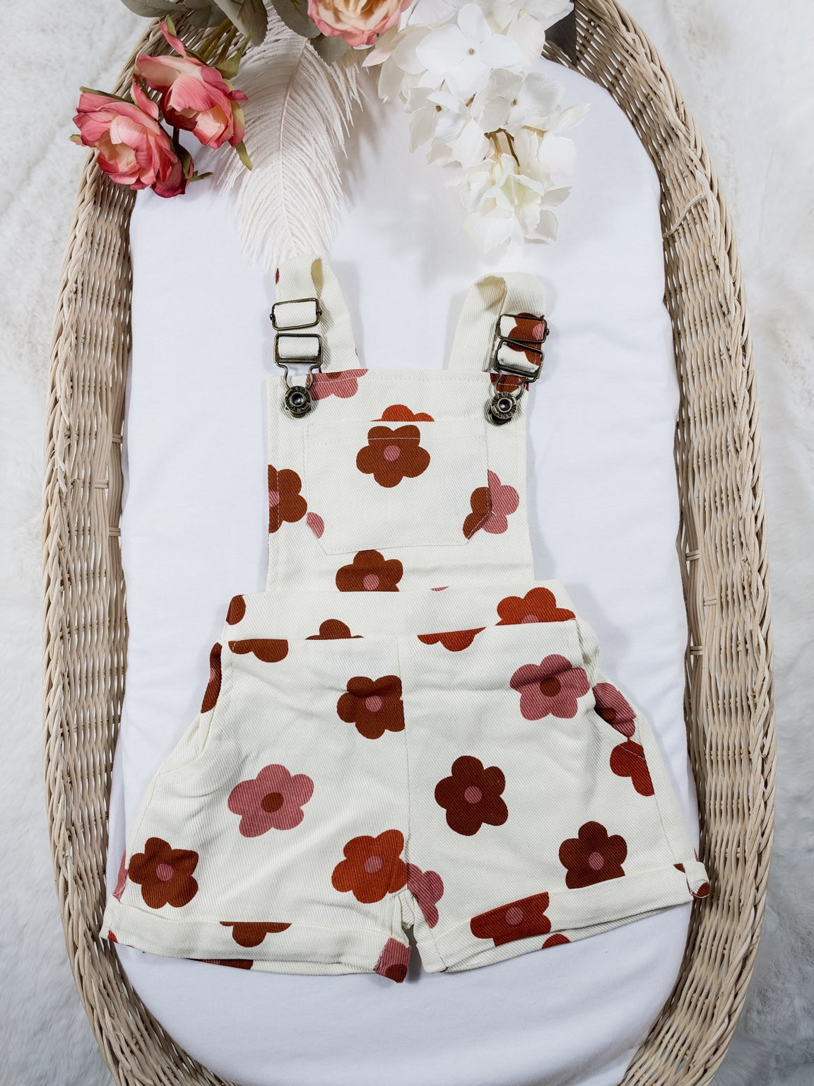 Retro Bloom Short Overalls