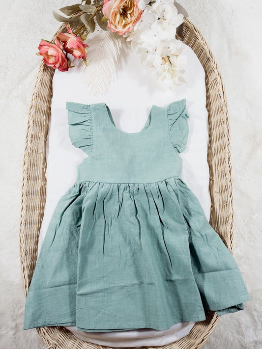 Sage Meadow Ruffle Dress full view